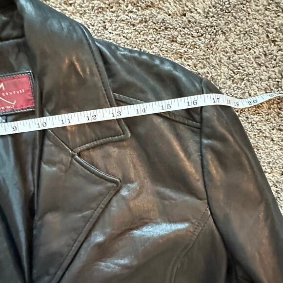 KATIANA COUTURE Genuine Leather Jacket Size XL Biker Indie Classic Hipster Chic - Picture 9 of 16